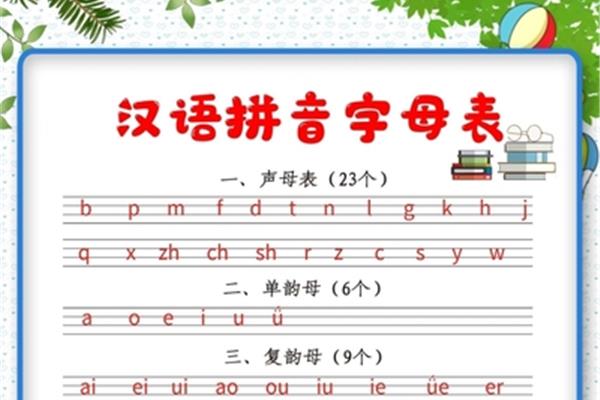 单韵母和声母