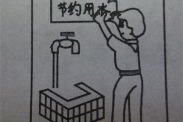 节约用水简笔画