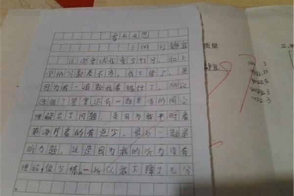 考后反思200