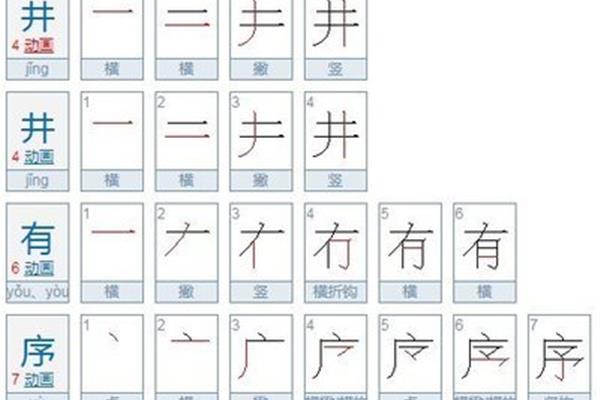 动的笔画顺序