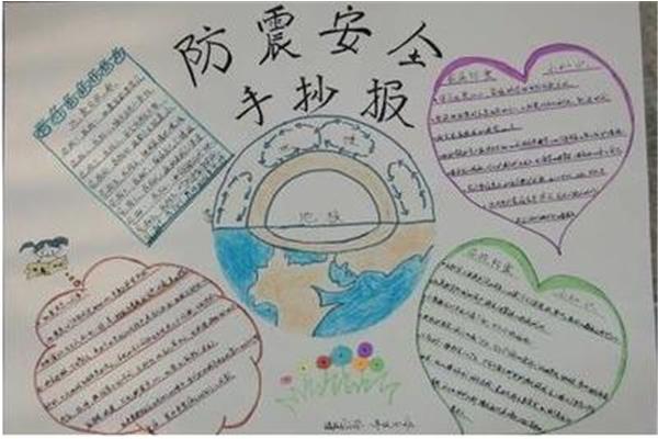 关于地震的手抄报