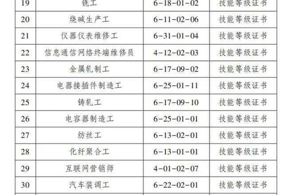 技术工种有哪些