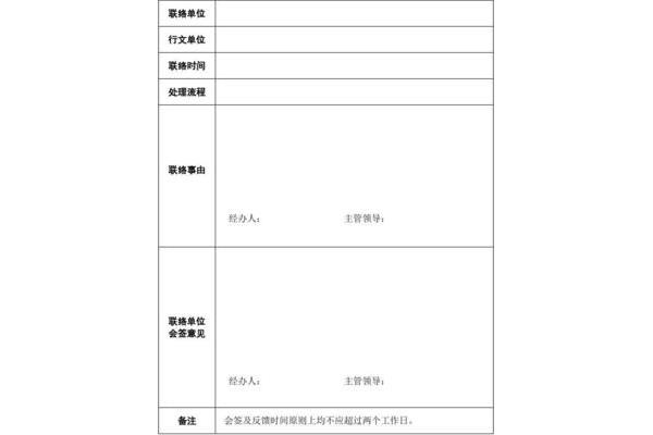工作联络函