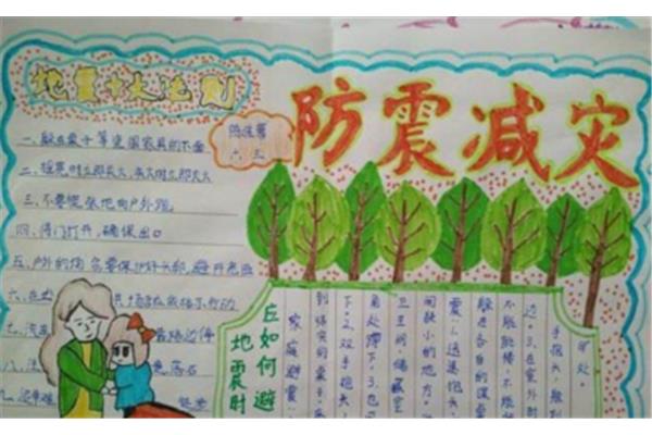 关于地震的手抄报