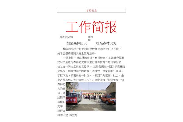 森林防火工作简报