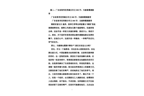 关于慈善的作文