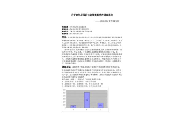 农村调查报告