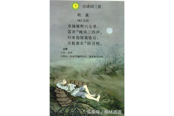 牧童的古诗