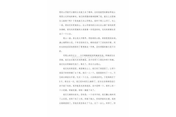爬山作文600字