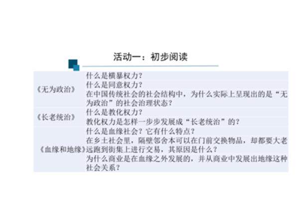 乡土中国无为政治