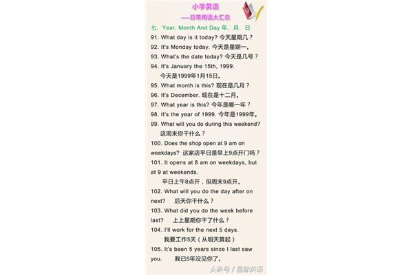英语日常用语