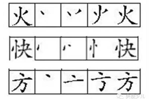子字笔画顺序