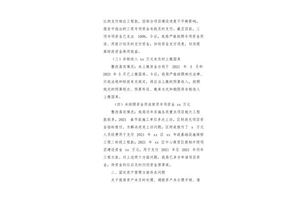 问题整改报告