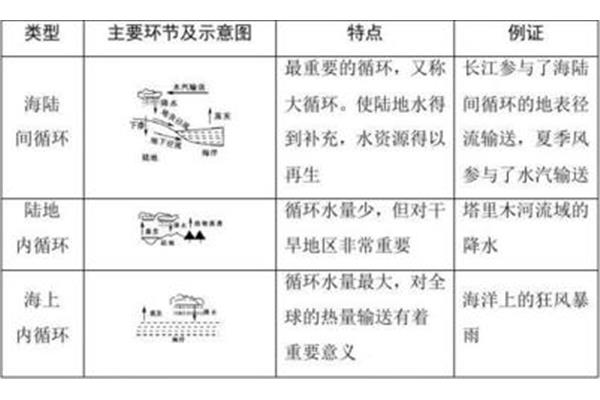 水循环的类型
