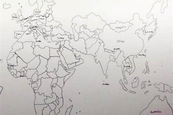 手绘世界地图