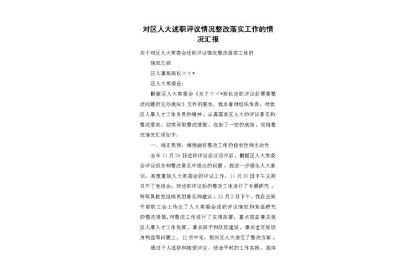 问题整改报告
