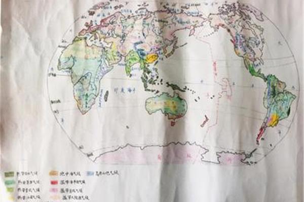 手绘世界地图