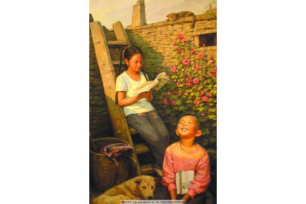 少女与白狗