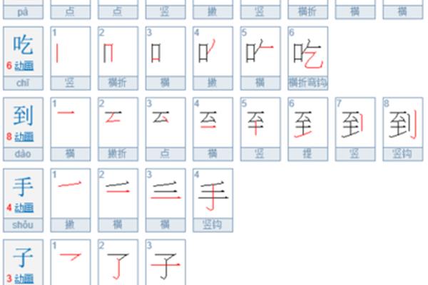 子有多少笔画