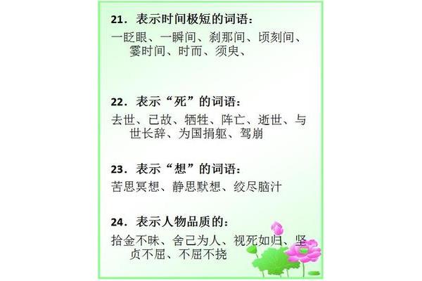 表示时间短的词