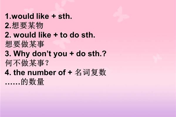 想要某物英语