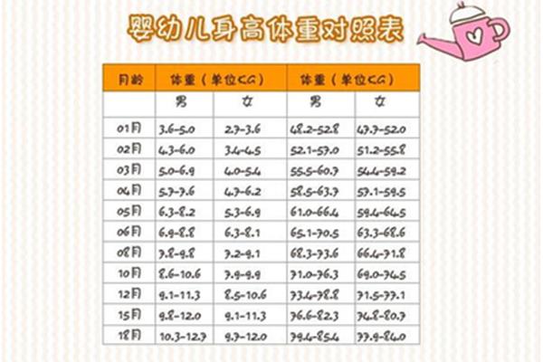 婴儿标准体重