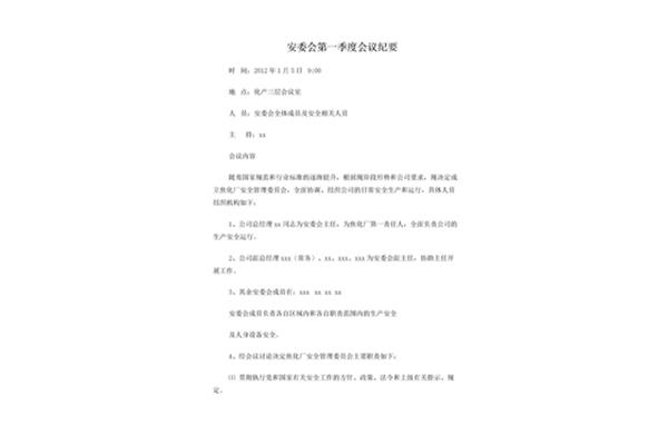 安委会会议纪要