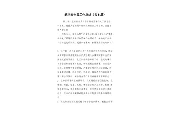 安全员工作总结