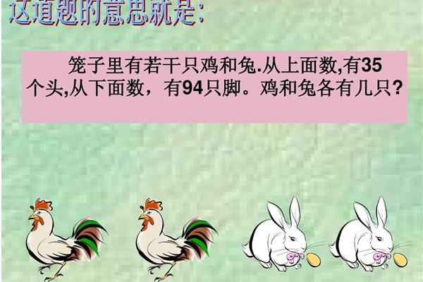 鸡兔同笼问题