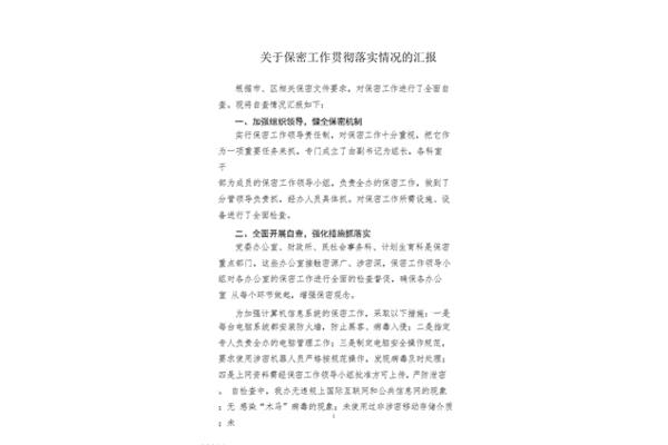 贯彻落实情况报告