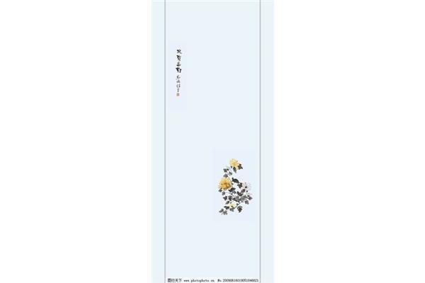 带菊花的诗句