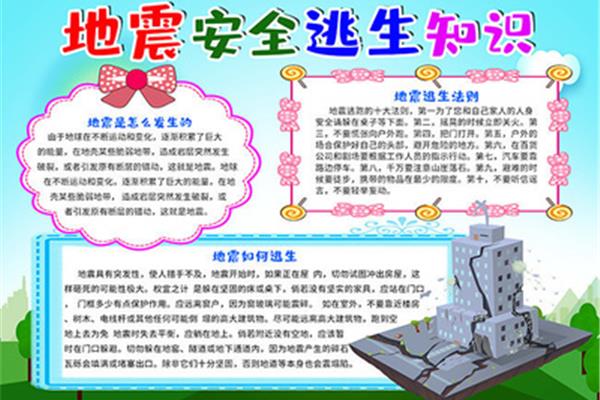 地震手抄报内容