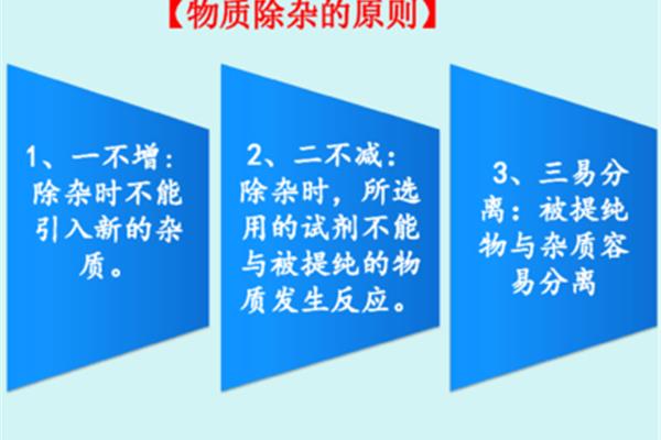 除杂的原则