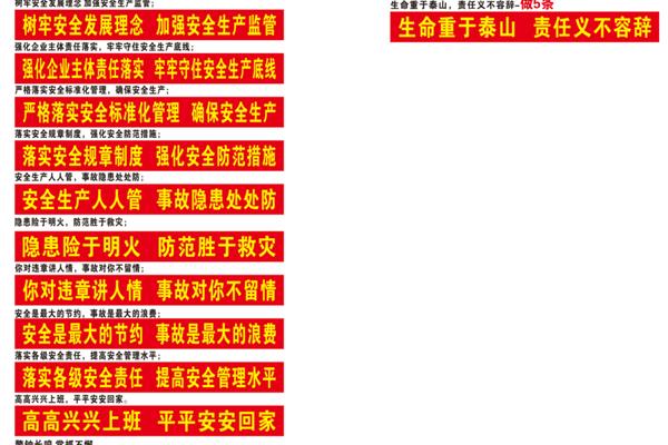安全质量标语