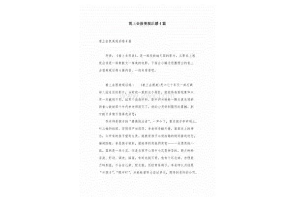 看上去很美观后感
