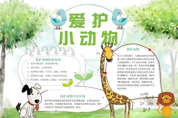 保护动物的宣传语