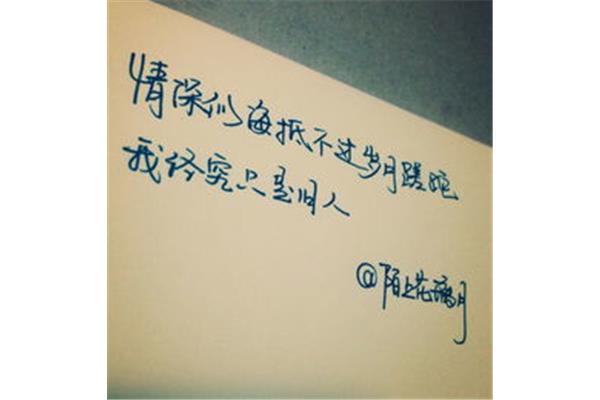 爱情伤感诗句