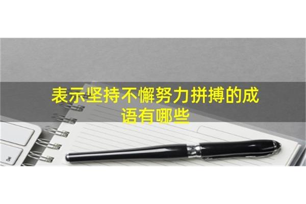 表示努力的成语