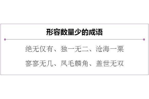 形容数量少的成语