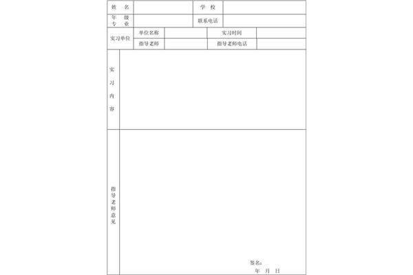 工作鉴定模板