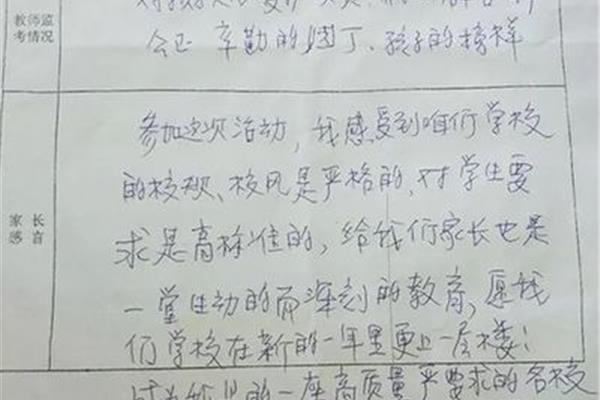 家长感言30个字