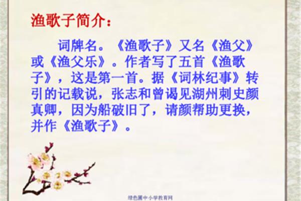 渔歌子是词牌名吗