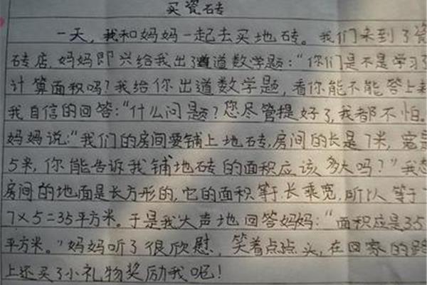 三年级数学日记