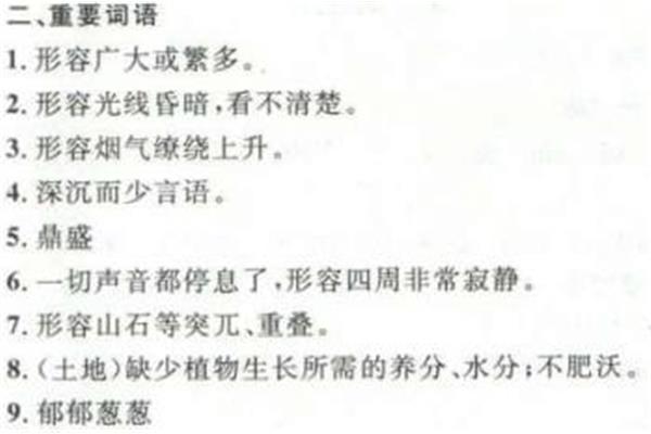 形容森林的词语