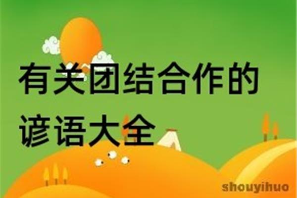 团结合作的谚语