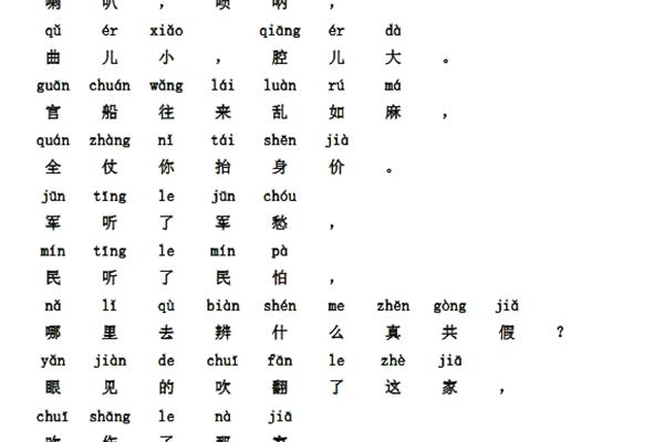 朝天子咏喇叭古诗
