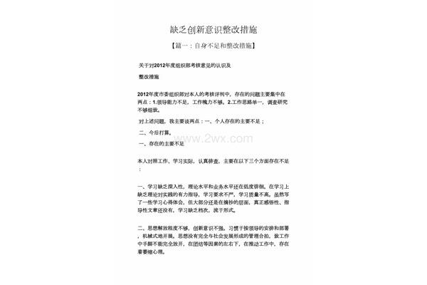 工作整改措施