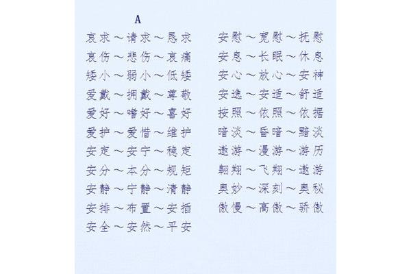 悲哀近义词