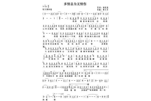 多情总为无情伤