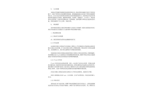 企业网站策划